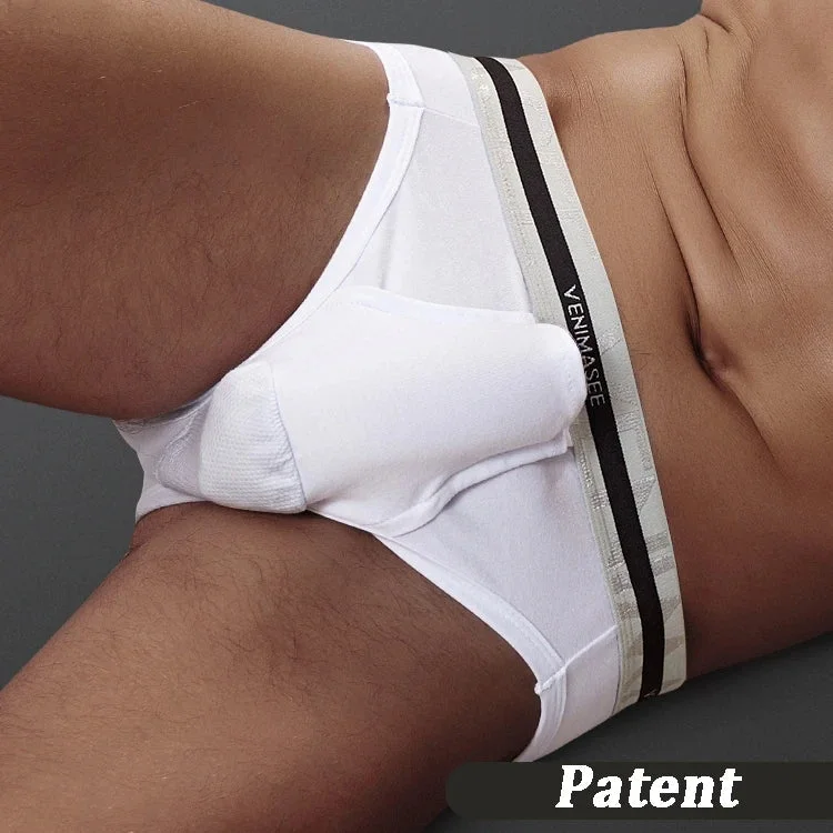 Antimicrobial men's briefs for hygieneMen's Cotton Ball Hammock Separate Briefs