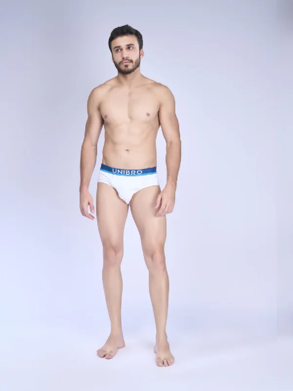 Men's briefs with a wide waistband for comfortMen Premium Brief with Outer Elastic TENCEL™ Modal Fiber Fabric White Men's briefs with a wide waistband for comfortMen Premium Brief with Outer Elastic TENCEL™ Modal Fiber Fabric White