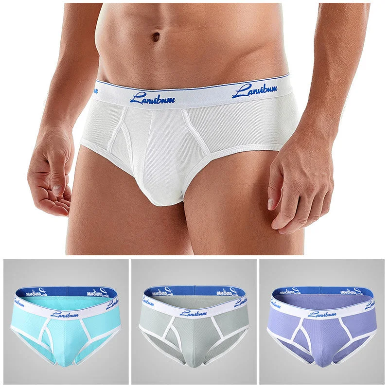Cotton - blend men's briefs for added stretchMen's Pure Cotton Screw Thread Underwear Cotton - blend men's briefs for added stretchMen's Pure Cotton Screw Thread Underwear