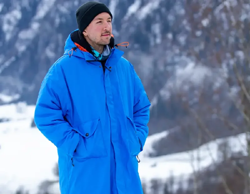 Men's robes with a hidden button closureMen's Revolution 3-in-1 Change Parka - Nixie Blue