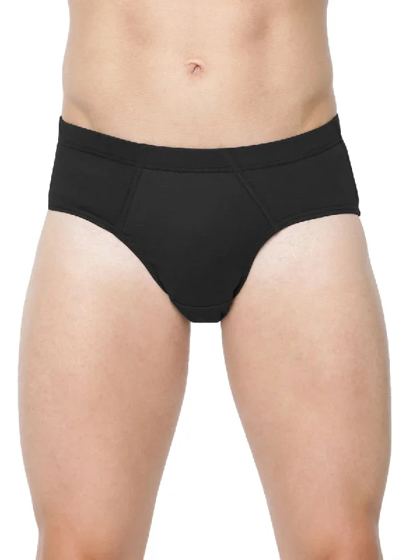 Full - back men's briefs for maximum coverageMen Soft Stretchable Black Inner Elastic Brief Suriya (2 PCs Pack) Full - back men's briefs for maximum coverageMen Soft Stretchable Black Inner Elastic Brief Suriya (2 PCs Pack)