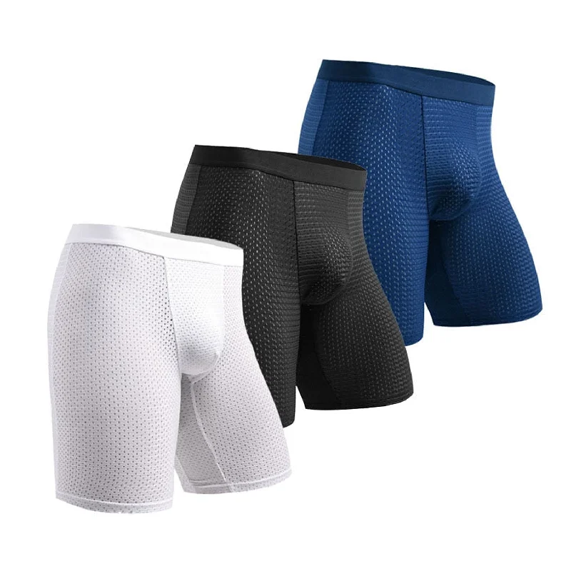 Printed men's boxer briefs with fun designsMesh Compression Shorts 3-Pack