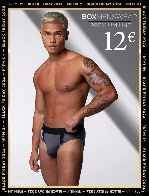 Antimicrobial men's briefs for hygieneMotion Mesh Briefs - Grey