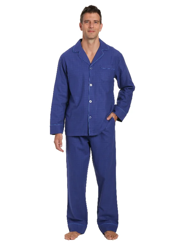 Men's robes with a hidden button closureBox Packaged Men's Premium 100% Cotton Flannel Pajama Sleepwear Set - Windowpane Checks - Navy Blue Men's robes with a hidden button closureBox Packaged Men's Premium 100% Cotton Flannel Pajama Sleepwear Set - Windowpane Checks - Navy Blue