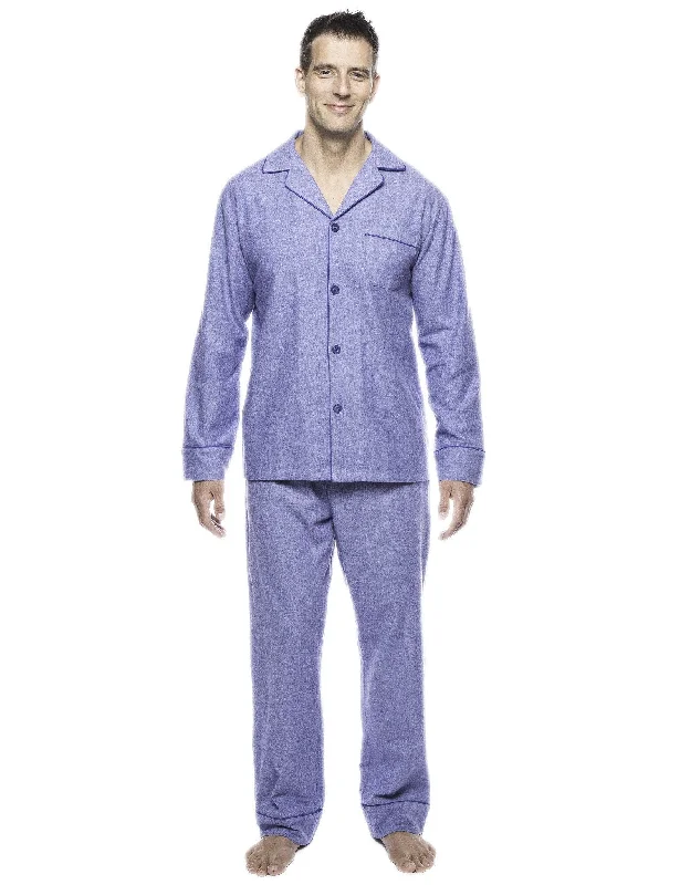 Water - resistant men's robes for post - shower useBox Packaged Men's Premium 100% Cotton Flannel Pajama Sleepwear Set - Herringbone Blue Water - resistant men's robes for post - shower useBox Packaged Men's Premium 100% Cotton Flannel Pajama Sleepwear Set - Herringbone Blue