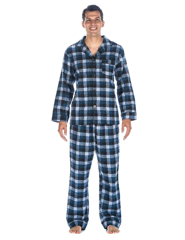 Loungewear - style men's robes for casual daysRelaxed Fit Men's Premium 100% Cotton Flannel Pajama Sleepwear Set - Denim Tone Plaid Loungewear - style men's robes for casual daysRelaxed Fit Men's Premium 100% Cotton Flannel Pajama Sleepwear Set - Denim Tone Plaid