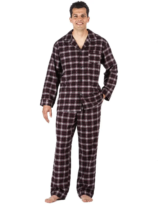 Hooded men's robes for extra warmth and comfortRelaxed Fit Men's Premium 100% Cotton Flannel Pajama Sleepwear Set - Grey/Burgundy Plaid Hooded men's robes for extra warmth and comfortRelaxed Fit Men's Premium 100% Cotton Flannel Pajama Sleepwear Set - Grey/Burgundy Plaid
