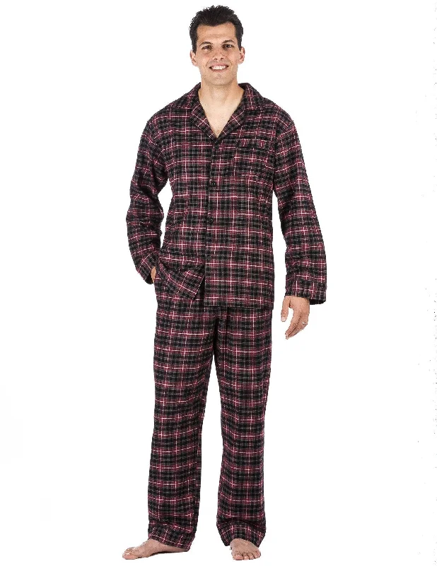 Men's robes made from sustainable materialsRelaxed Fit Men's Premium 100% Cotton Flannel Pajama Sleepwear Set - Burgundy/Grey Plaid Men's robes made from sustainable materialsRelaxed Fit Men's Premium 100% Cotton Flannel Pajama Sleepwear Set - Burgundy/Grey Plaid
