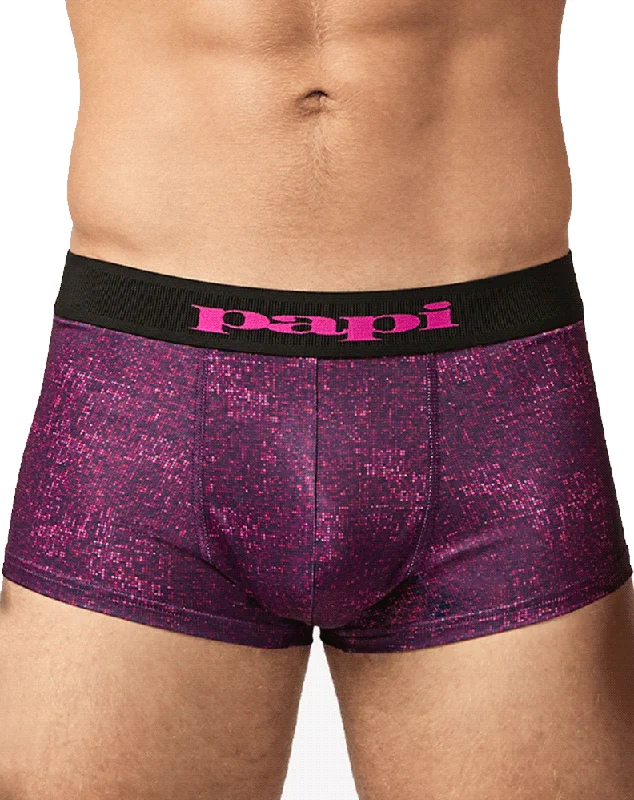 Papi Umpa050 Fashion Microflex Brazilian Trunks Purple Pixel Print