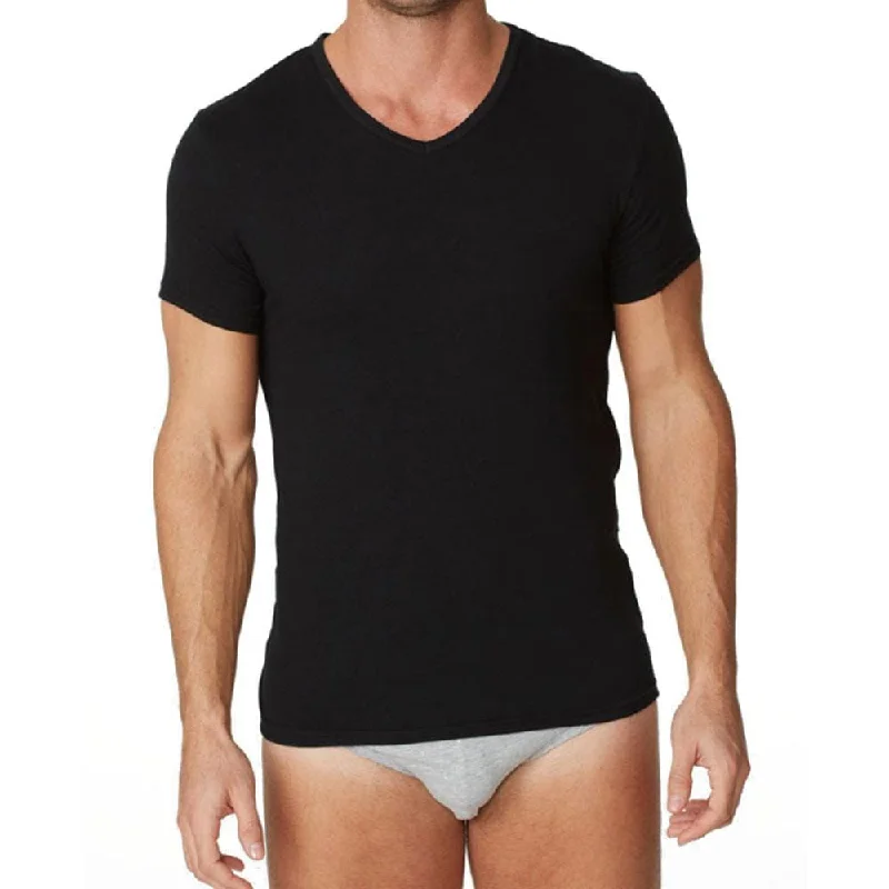 Mesh men's sexy underwear for a revealing styleParker & Max PMFPCS-TVN1  Classic Cotton Stretch V-Neck T-Shirt