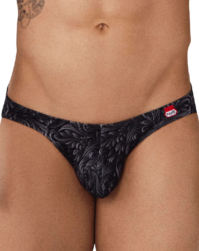 Stretch - lycra men's thongs for flexibilityPikante 1009 Potenza Thongs Black
