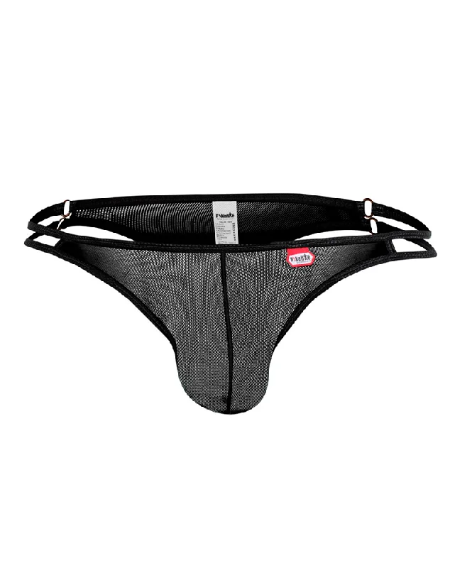 Mesh men's thongs for breathabilityPikante 1022 Rimini Thongs Black