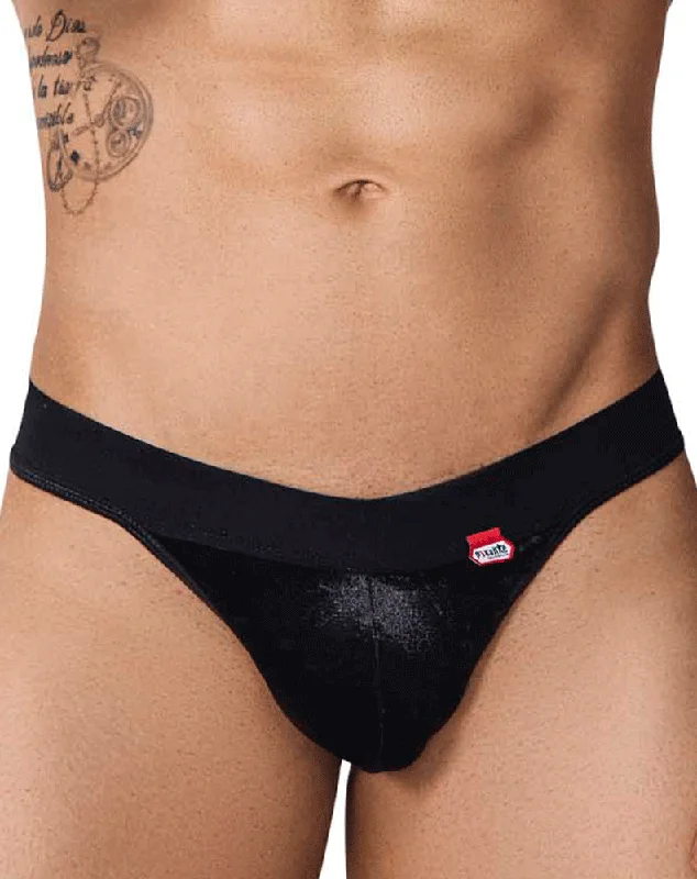 Solid - color men's thongs in simple huesPikante 1099 Clandestine Velvet Thongs