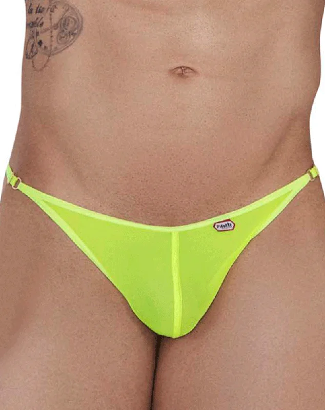Glittery men's thongs for a party lookPikante 1284 Bestival Thongs Green