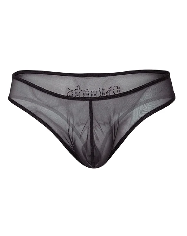 Glittery men's thongs for a party lookPikante 1388 Sense Thongs Black