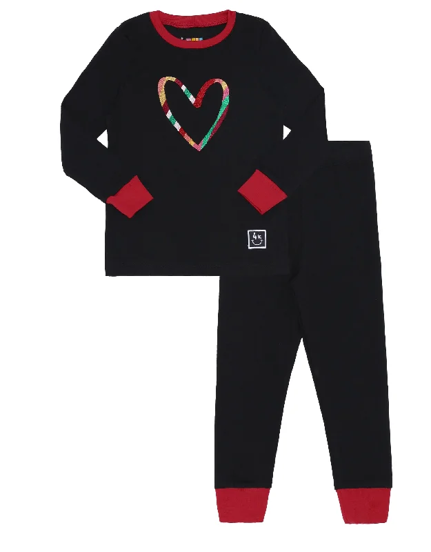 Loungewear - style men's robes for casual daysPima Cotton Artsy Hearts Kids Pajamas Legging Playwear Set Black Loungewear - style men's robes for casual daysPima Cotton Artsy Hearts Kids Pajamas Legging Playwear Set Black