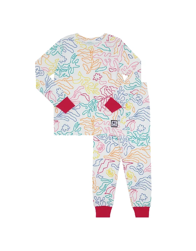 Tie - waist men's robes for a customizable fitPima Cotton Fresh Leaves Kids Pajamas Legging Playwear Set Hot Pink Tie - waist men's robes for a customizable fitPima Cotton Fresh Leaves Kids Pajamas Legging Playwear Set Hot Pink