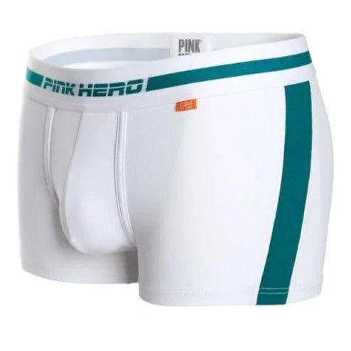 Men's boxer briefs with a soft elastic leg bandPink Hero Solid Stripe Boxer Briefs
