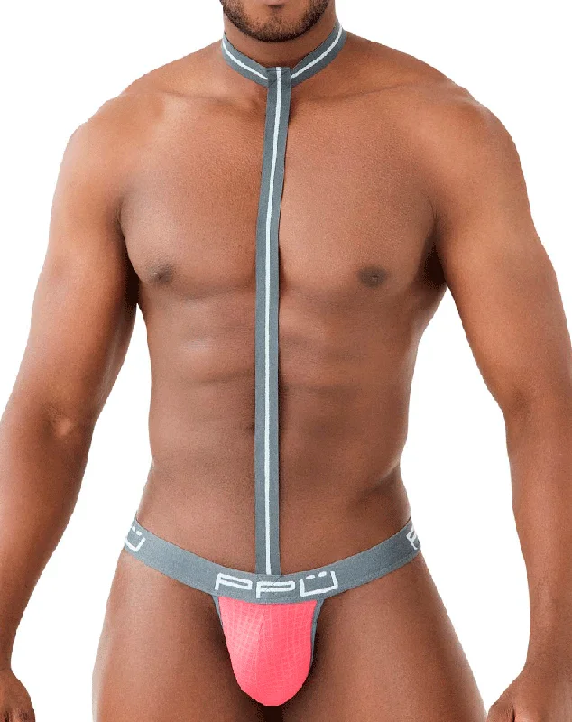 Elastic - banded men's thongs for a secure fitPpu 2302 Harness Thongs Coral