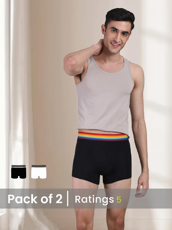 Stretch - lycra men's trunks for flexibilityPride Edition - Men's Anti-Bacterial Micro Modal Trunk (Pack of 2) Stretch - lycra men's trunks for flexibilityPride Edition - Men's Anti-Bacterial Micro Modal Trunk (Pack of 2)