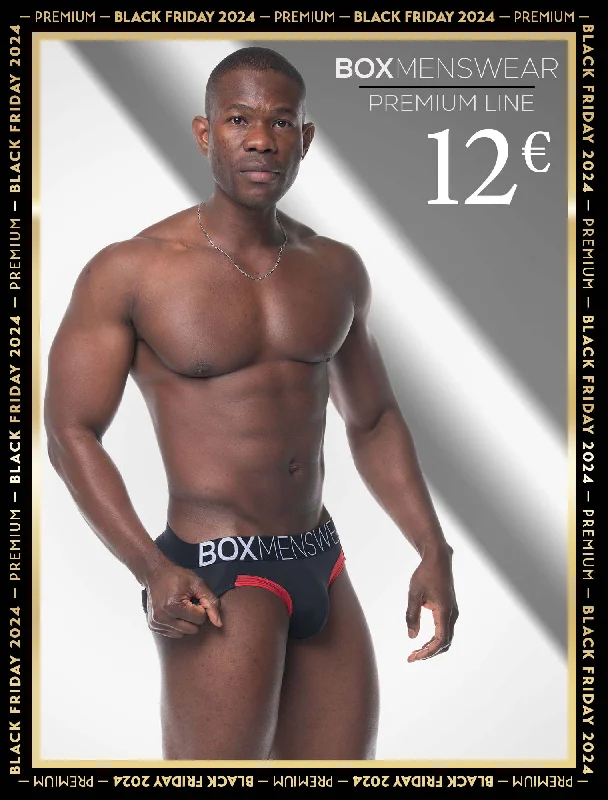 Bright - colored men's briefs for a bold statementPrince Fit Briefs - Black & Red