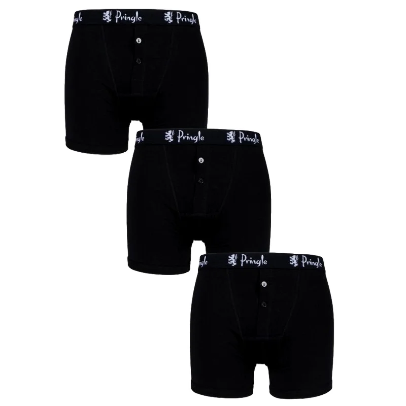 Soft - touch men's trunks for a gentle feelPringle William Boxer Trunks 3 Pack Black Soft - touch men's trunks for a gentle feelPringle William Boxer Trunks 3 Pack Black
