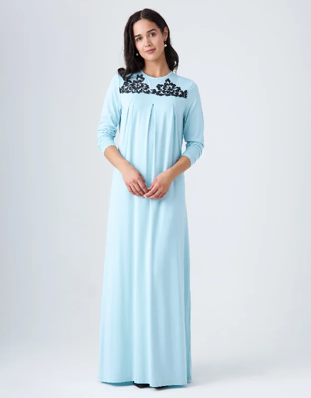 Loungewear - style men's robes for casual daysPull On Lace Trimmed Pleated Nightgown Mint Loungewear - style men's robes for casual daysPull On Lace Trimmed Pleated Nightgown Mint