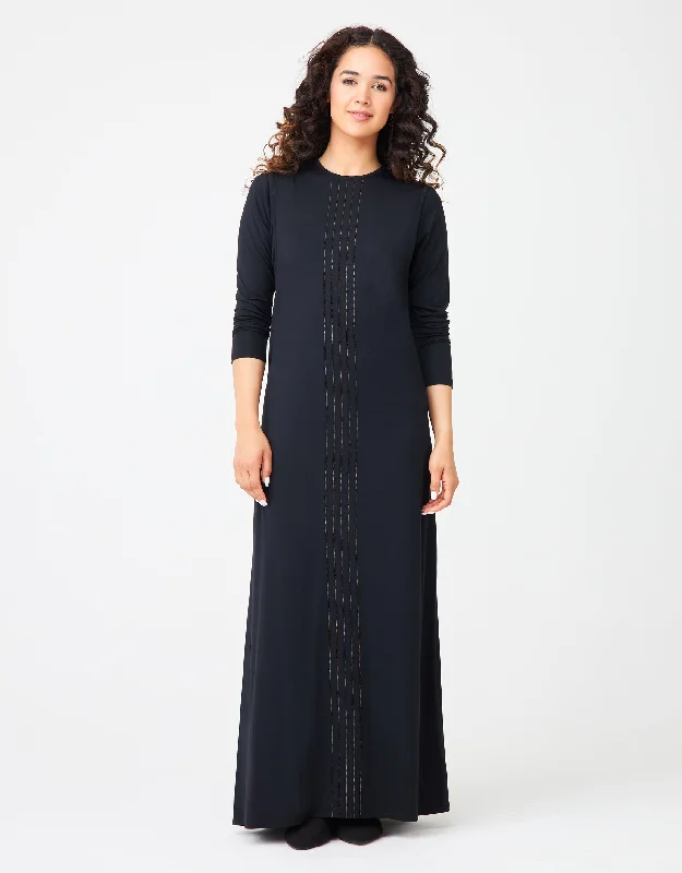 Lightweight men's robes for summer loungingPull On Layered Nursing Nightgown with Stitched Tucks Black Lightweight men's robes for summer loungingPull On Layered Nursing Nightgown with Stitched Tucks Black