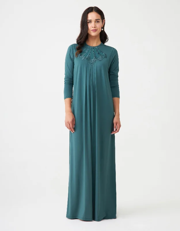 Fleece men's robes for cozy winter nights at homePull On Layered Nursing Nightgown with Lotus Lace Trim Teal Green Fleece men's robes for cozy winter nights at homePull On Layered Nursing Nightgown with Lotus Lace Trim Teal Green