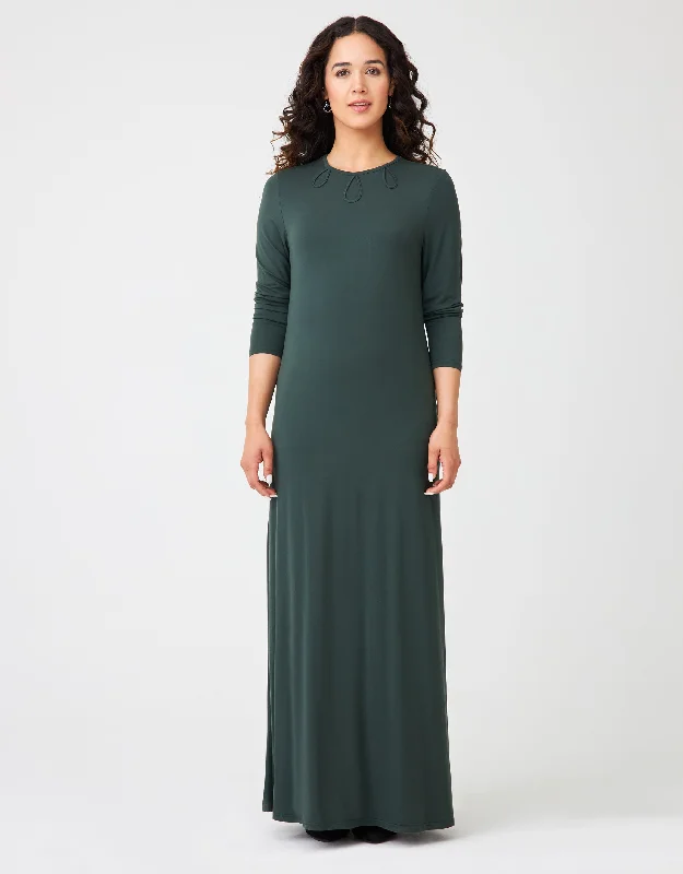 Men's robes made from sustainable materialsPull On Nightgown with Tipped Keyhole Trim Hunter Men's robes made from sustainable materialsPull On Nightgown with Tipped Keyhole Trim Hunter