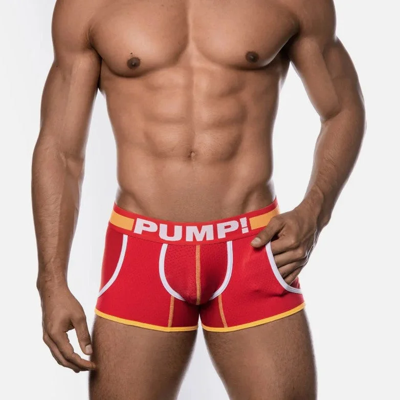 Designer men's boxer briefs with a premium lookPUMP! Flash Jogger mesh boxer red