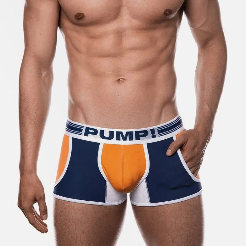 Men's boxer briefs with a soft elastic leg bandPUMP! Varsity Jogger boxer navy