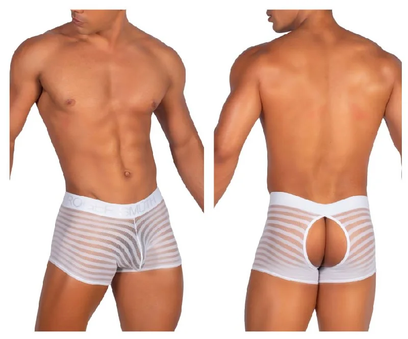 Stretch - lycra men's trunks for flexibilityRoger Smuth RS064 Trunks Color White