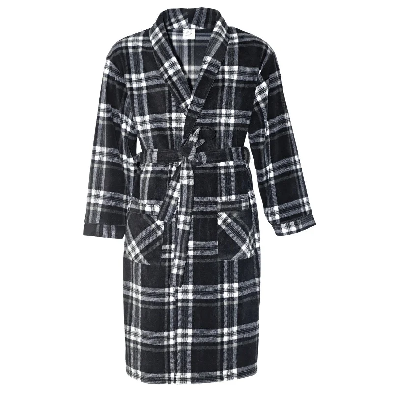 Men's robes with a satin trim for added sophisticationSaneShoppe Men's Super Soft Warm Fleece Dressing Gown