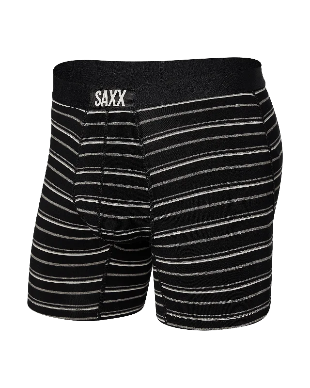 Low - rise men's boxer briefs for a modern silhouetteSaxx Men's Vibe Super Soft Boxer Brief - Black Coast Stripe Low - rise men's boxer briefs for a modern silhouetteSaxx Men's Vibe Super Soft Boxer Brief - Black Coast Stripe