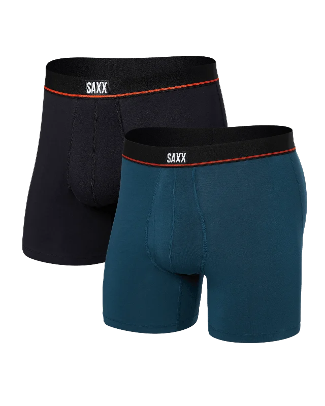 Printed men's boxer briefs with fun designsSaxx Men's Non-Stop Stretch Cotton Boxer Brief Fly 2 Pack - Hurricane/Black Printed men's boxer briefs with fun designsSaxx Men's Non-Stop Stretch Cotton Boxer Brief Fly 2 Pack - Hurricane/Black