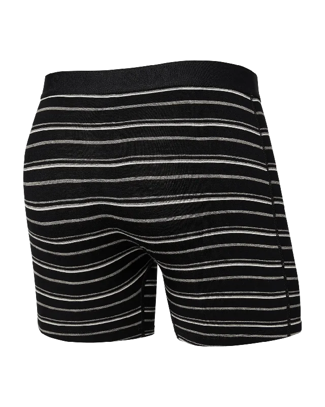 Mesh - paneled men's boxer briefs for ventilationSaxx Vibe Super Soft Boxer Brief - Black Coast Stripe