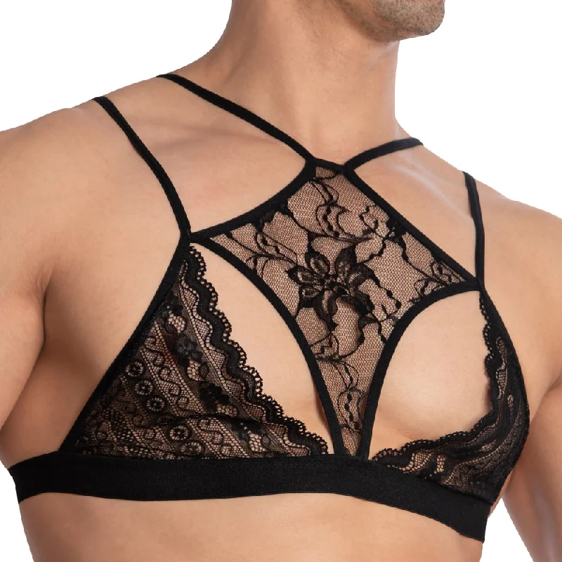 Low - rise men's sexy underwear for a seductive silhouetteSecret Male SMA028 Floral See Through Tops