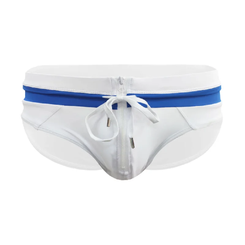 Light - weight men's briefs for summer wearSexy Open Front Zipper Style Mens Swimsuit  Brief