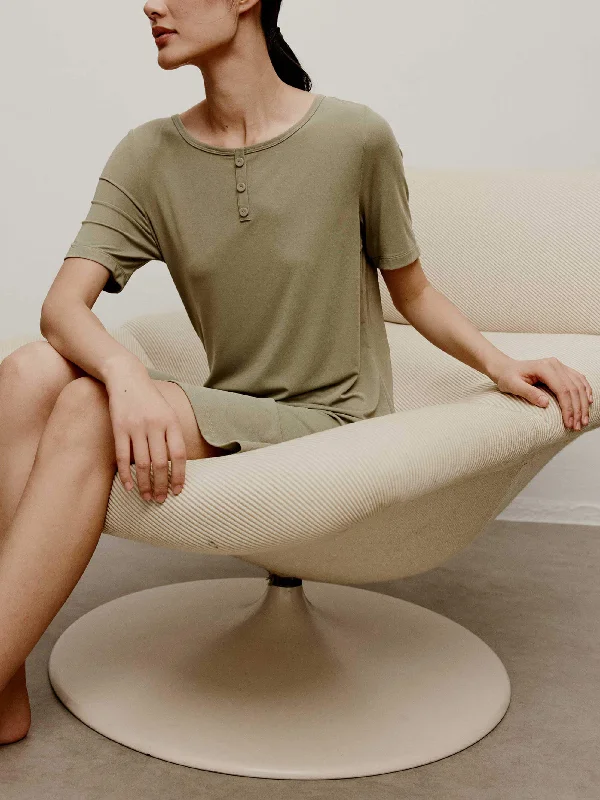Loungewear - style men's robes for casual daysSilk Modal Pajama Dress