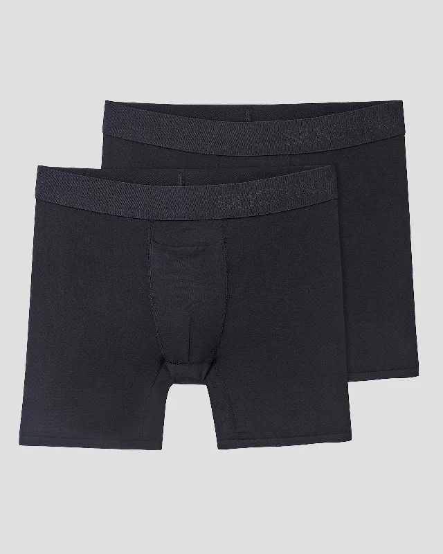 Soft cotton men's briefs for ultimate comfortMen's SilkSkins® 6-Inch Boxer Briefs (2 Pack) Soft cotton men's briefs for ultimate comfortMen's SilkSkins® 6-Inch Boxer Briefs (2 Pack)