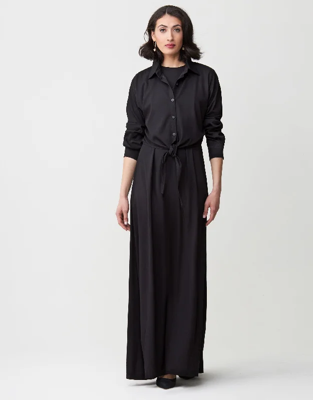 Long - length men's robes for full - body coverageMulti Option Sleeveless Rayon Maxi Dress Shabbos Robe with Tie Front Shirt Two Piece Set Long - length men's robes for full - body coverageMulti Option Sleeveless Rayon Maxi Dress Shabbos Robe with Tie Front Shirt Two Piece Set