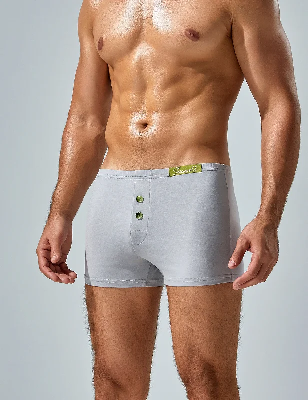 Moisture - wicking men's boxer briefs for sports activitiesSolid Trunks 24503