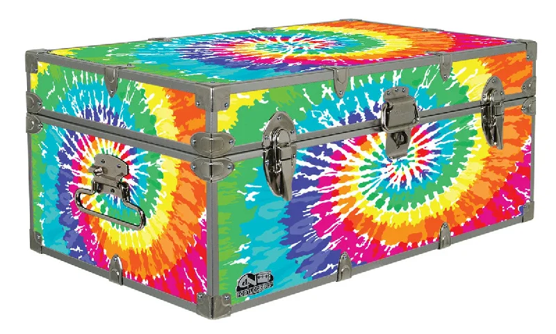Cotton men's trunks for a comfortable fitDesigner Trunk - Spiral Tie Dye - 32x18x13.5"