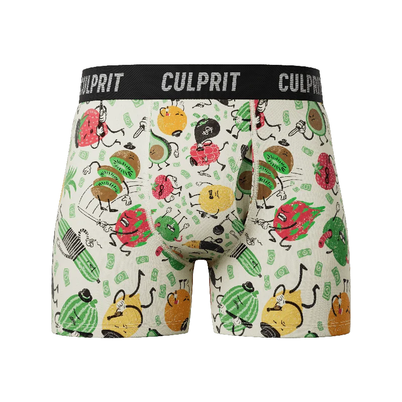 Men's boxer briefs with a soft elastic leg bandStrobbery 🍓🔫 Boxer Briefs w/ fly