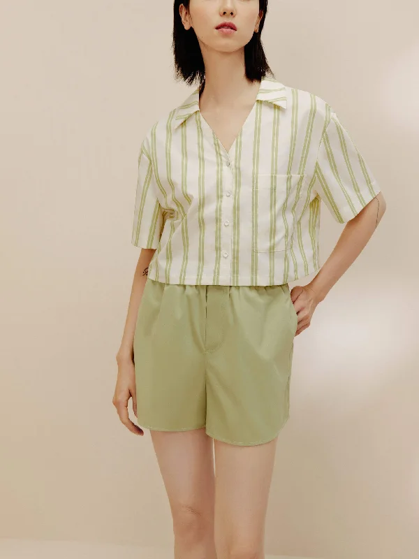 Short - style men's robes for a modern lookCropped Pajama Top