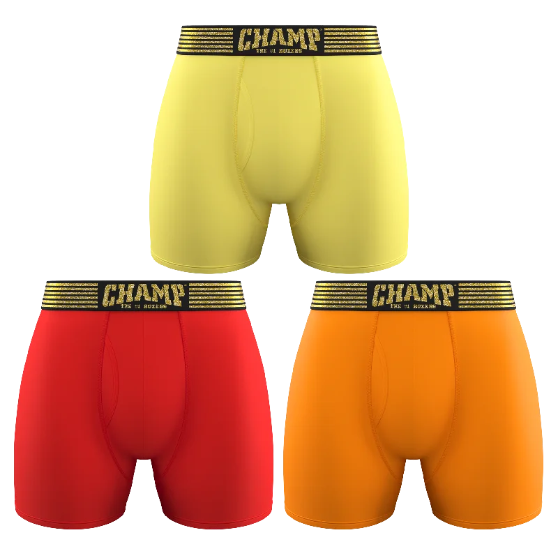 Organic cotton men's boxer briefs for sensitive skinSunset Edition