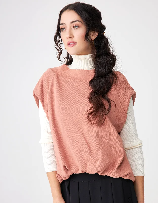 Loungewear - style men's robes for casual daysSuperSoft Jersey Bubble Vest Peach