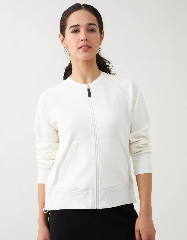 Cotton men's robes with a classic shawl collarSuperSoft Jersey Zip Jacket with Back Bungee and Side Snap Vents Ivory Cotton men's robes with a classic shawl collarSuperSoft Jersey Zip Jacket with Back Bungee and Side Snap Vents Ivory