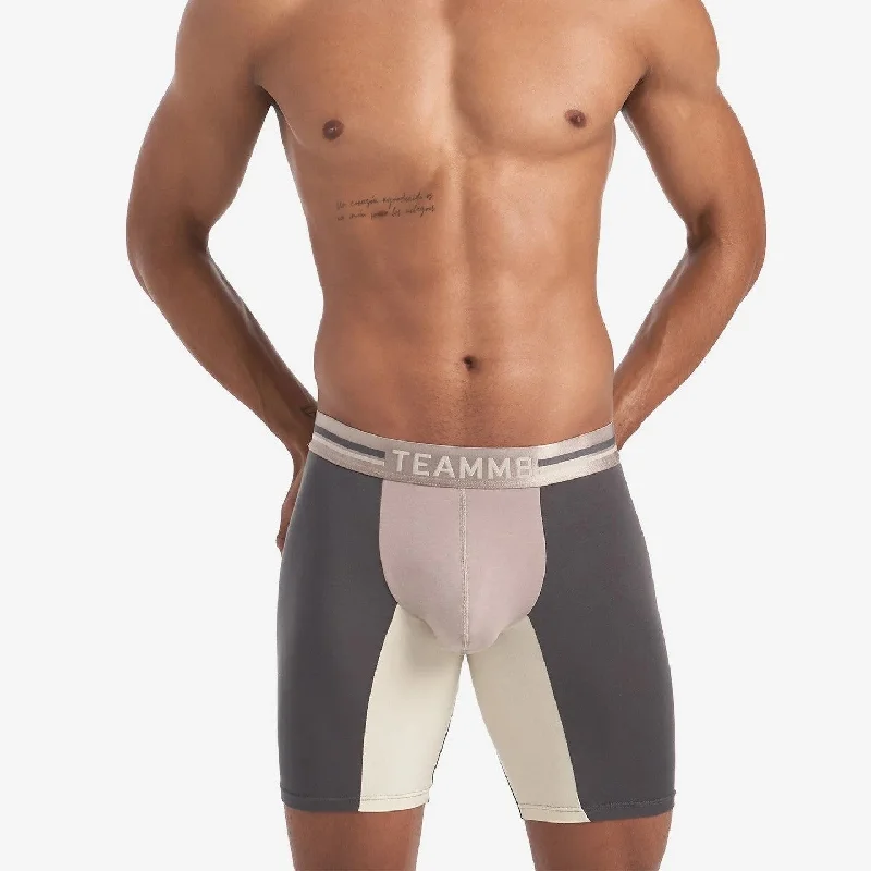 Printed men's boxer briefs with fun designsTeamm8 Bamboo Sports boxer modal licorice grey Printed men's boxer briefs with fun designsTeamm8 Bamboo Sports boxer modal licorice grey